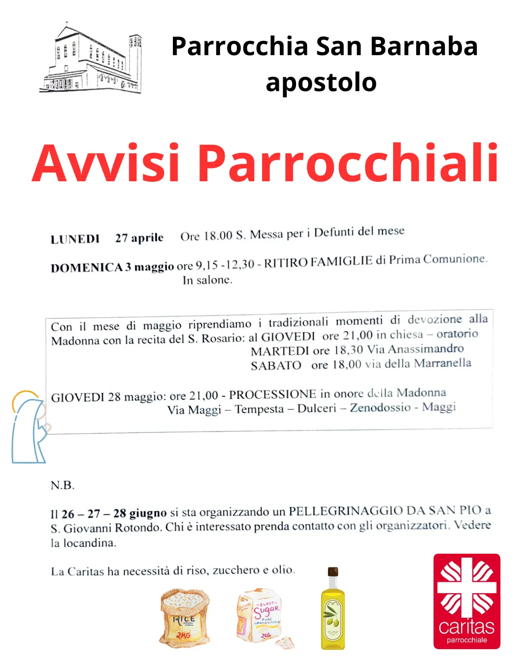 Avvisi Parrocchiali