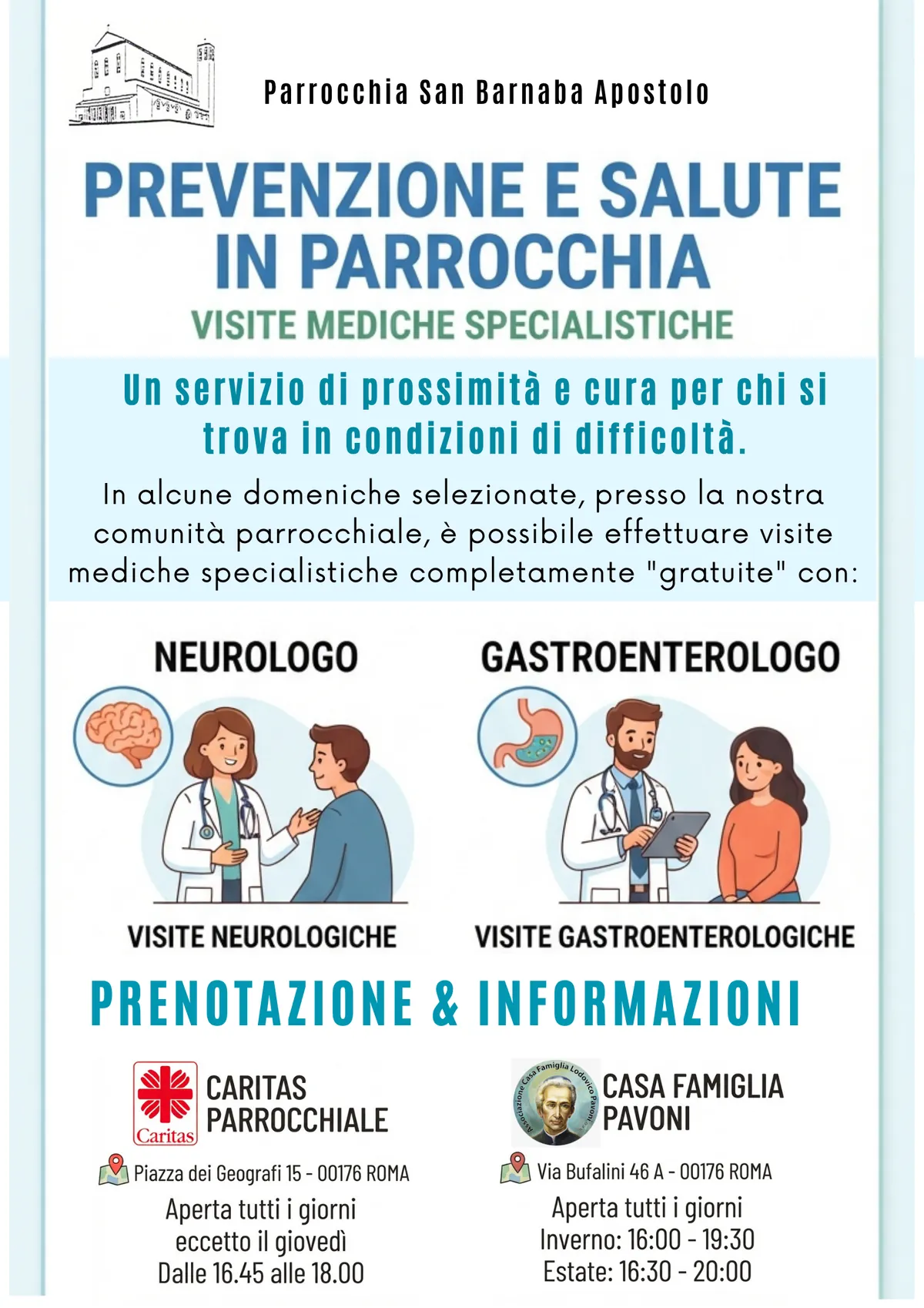 Salute e prevenzione in Parrocchia